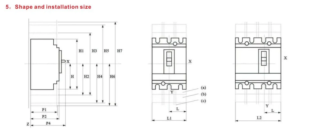 Low Voltage MCCB Yfm2e Electronic AC Type Molded Case Circuit Breaker