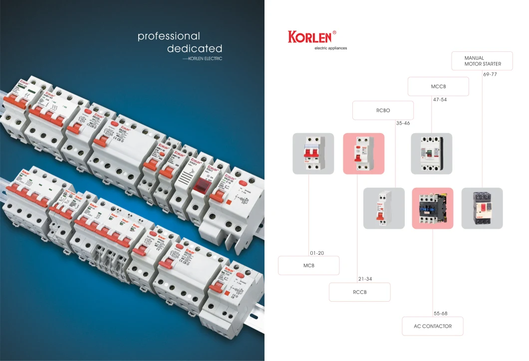 New Type MCB Miniature Circuit Breaker 1A-63A AC/DC Type