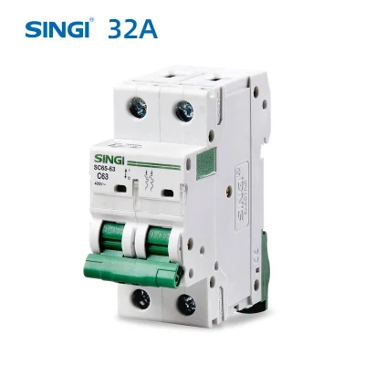 Prezzo di fabbrica 1-4p 6-63A Singi Interruttore automatico DC elettronico MCB Sc65-63