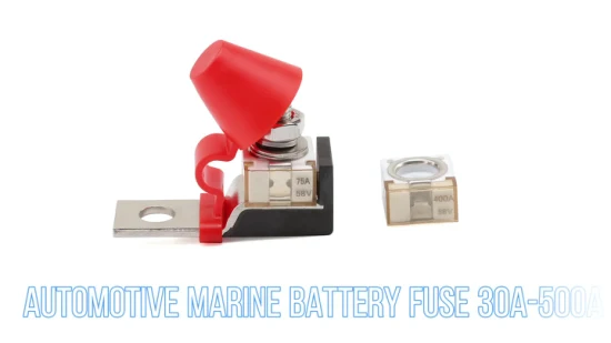 Fusibile per terminale batteria in ceramica automobilistica marina per yacht da 30 A a 500 A 58 V CC RV